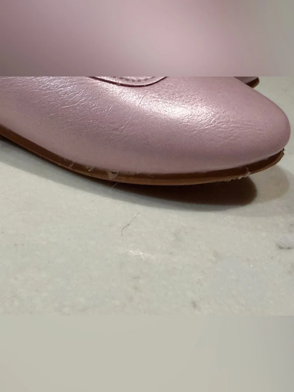 Simple Joys by Carter's Toddler Girls “Ana” Metallic Pink Ballet Flats